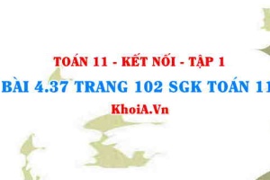 Bài 4.37 trang 102 SGK Toán 11 tập 1 Kết nối tri thức